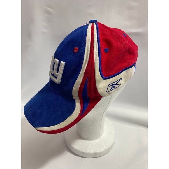 New York Giants NYG Reebok Hat Red White Blue NY Mens Red Cap One Size Adjustabl - Picture 5 of 8